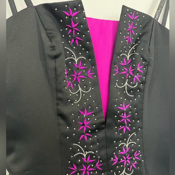 Vintage Morgan Co Strapless Prom Dress Maxi Gown 3/4 Y2K Goth Fairy Corset - Picture 3 of 10